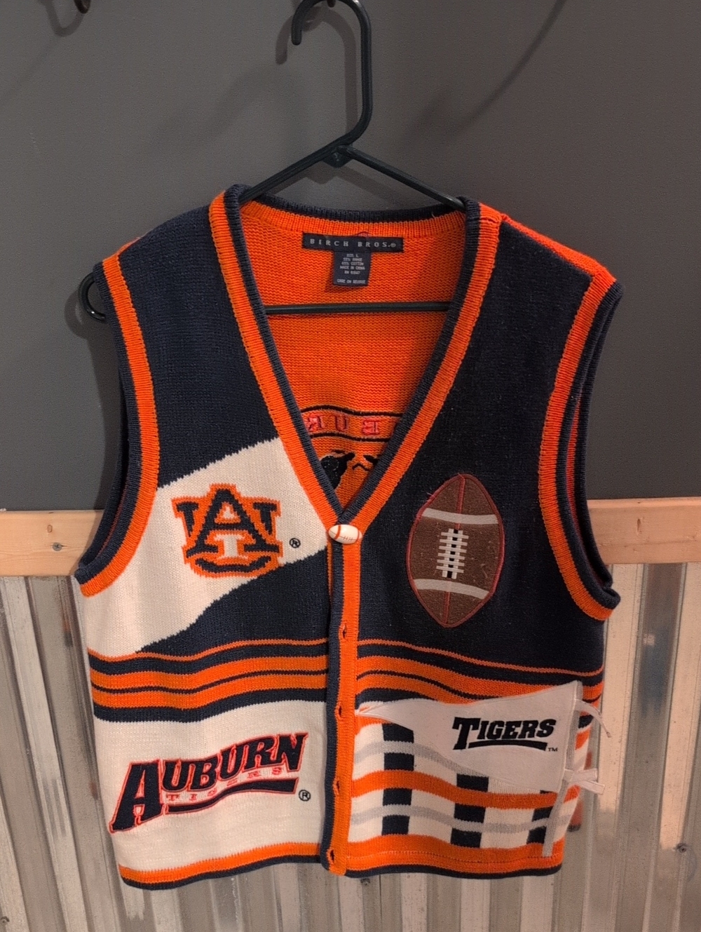 Auburn Tigers Knit Vest - Navy, Orange, White